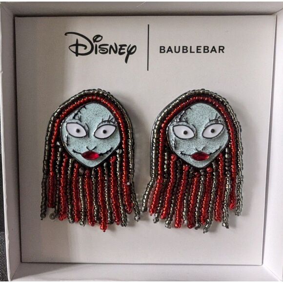 Disney Baublebar Tim Burton Nightmare Before Christmas Sally Earrings New In Box - Picture 1 of 3